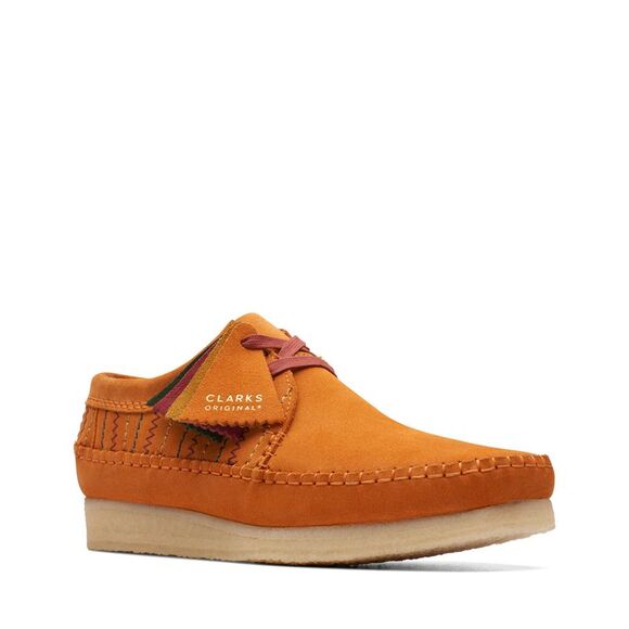 Clarks Mens Weaver Orange Shoes (NWT) - Picture 2 of 6